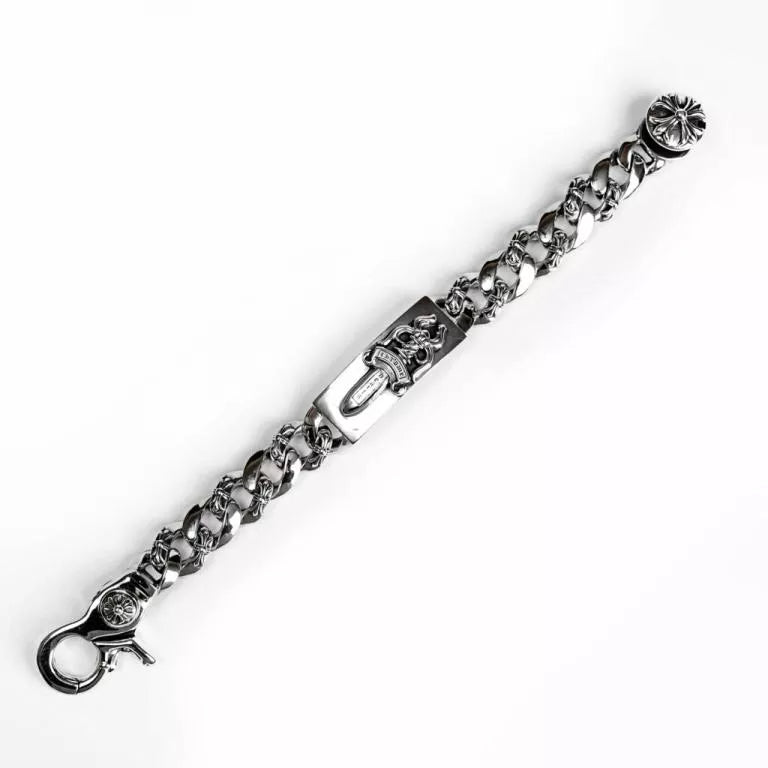 DAGGER ID FANCY LINK CLIP BRACELET 6