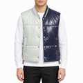 Unisex Shiny Colorblock Baseball Collar Vest | Thom Browne