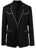 AMIRI crystal-trim single-breasted blazer