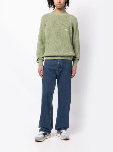 Advisory Board Crystals embroidered-logo knit sweater