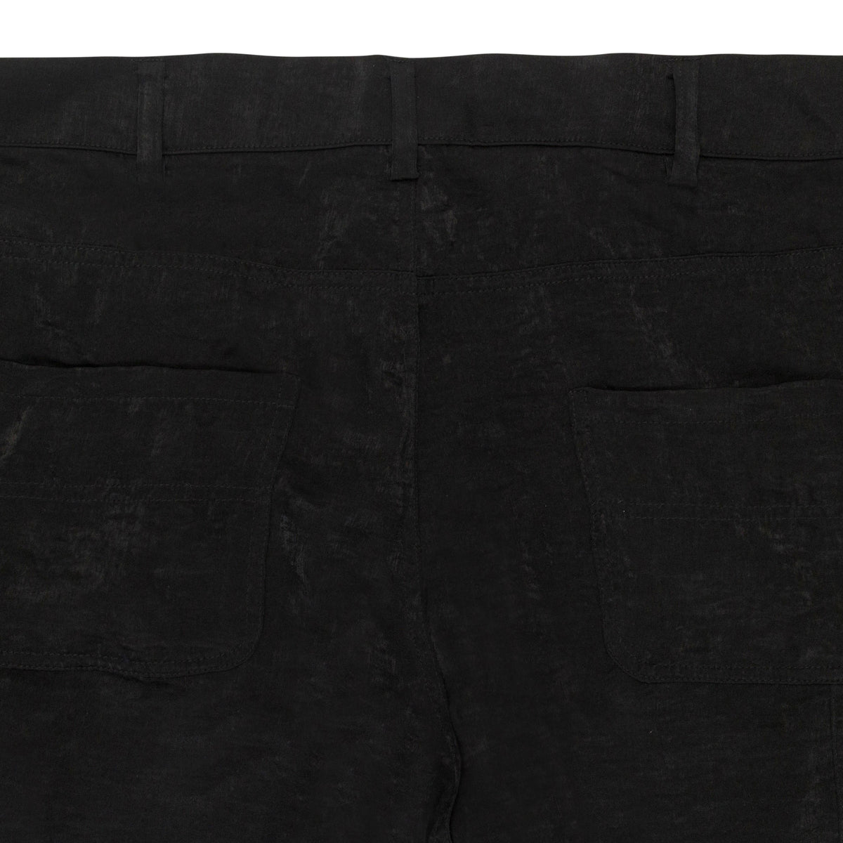 SATIN BLACK WOMEN'S STRAIGHT PANTS