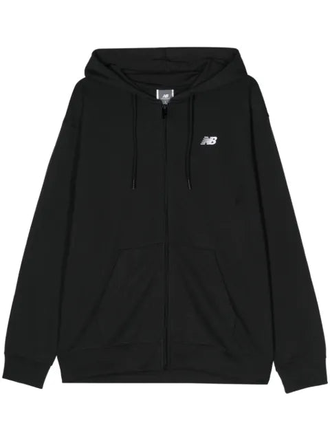 New Balance embroidered-logo zipped hoodie