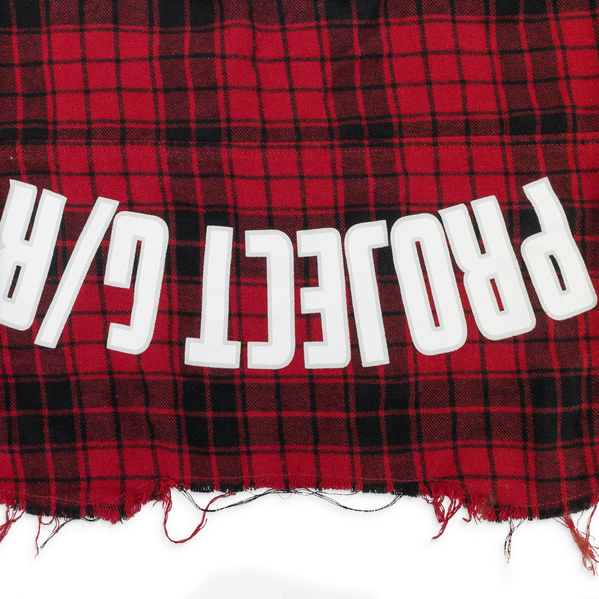 RED UPSIDE-DOWN CHECKED BUTTON-DOWN SHIRT