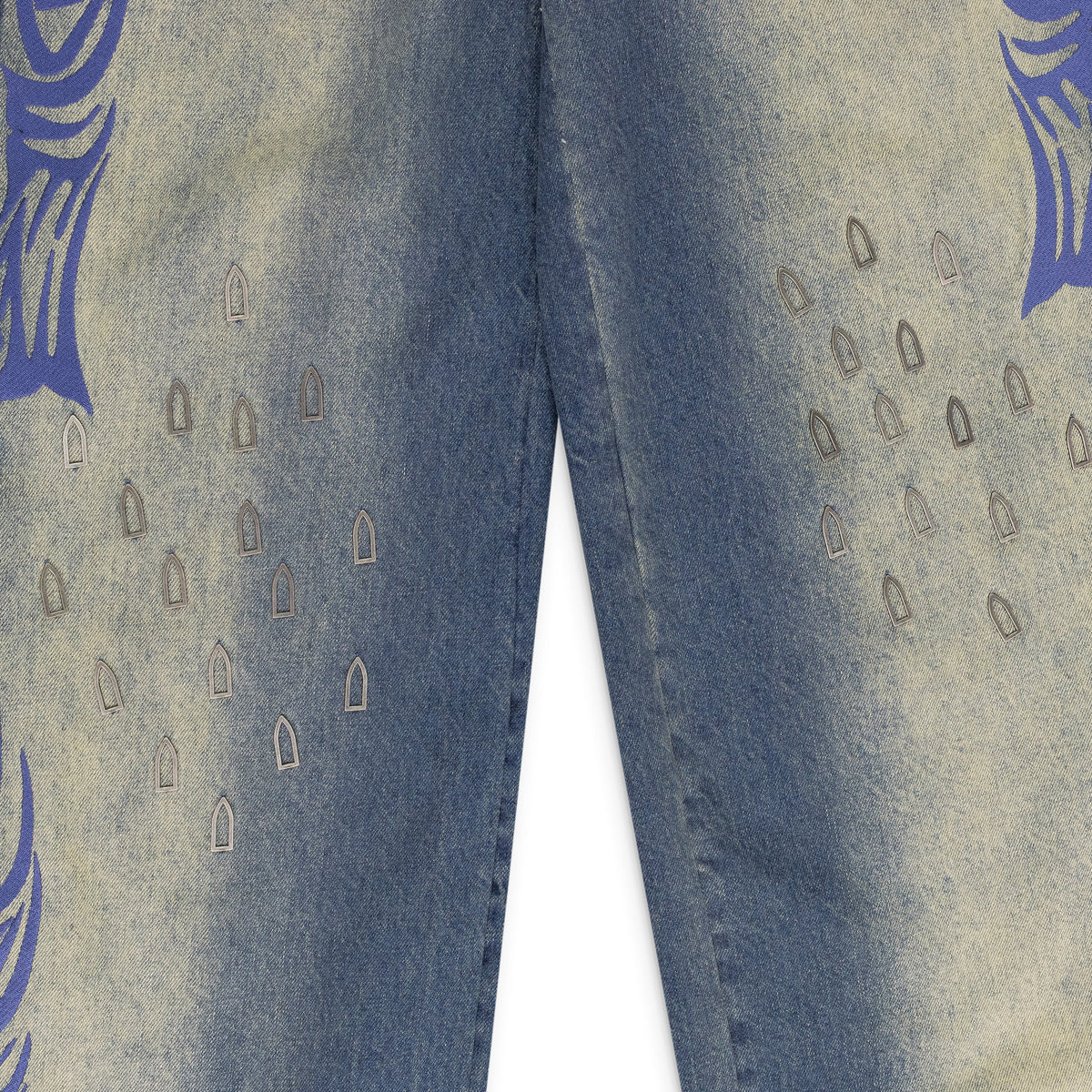 INDIGO WINGED LOGO BOOTCUT JEANS