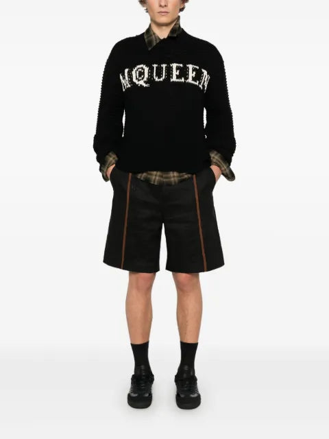 Alexander McQueen logo-intarsia sweater