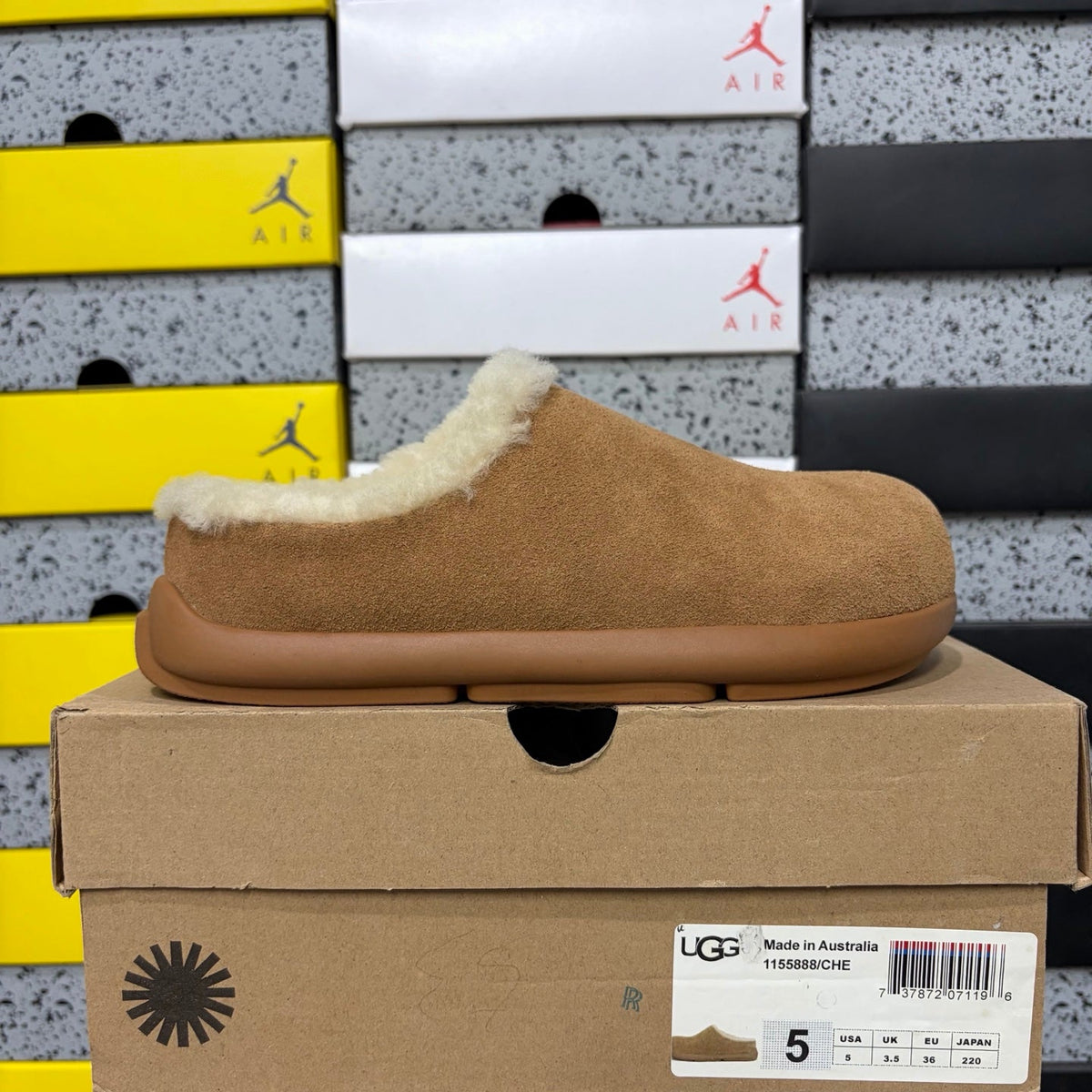 UGG Tasman Slipper – Unisex Wool-Lined Suede Moccasin in Chestnut