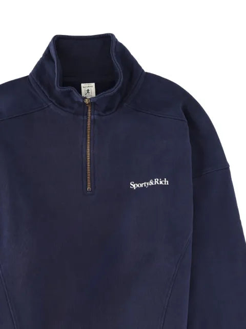 Sporty & Rich zip cotton sweatshirt