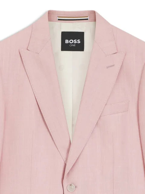 boss one slim-fit jacket in virgin wool, silk and linen