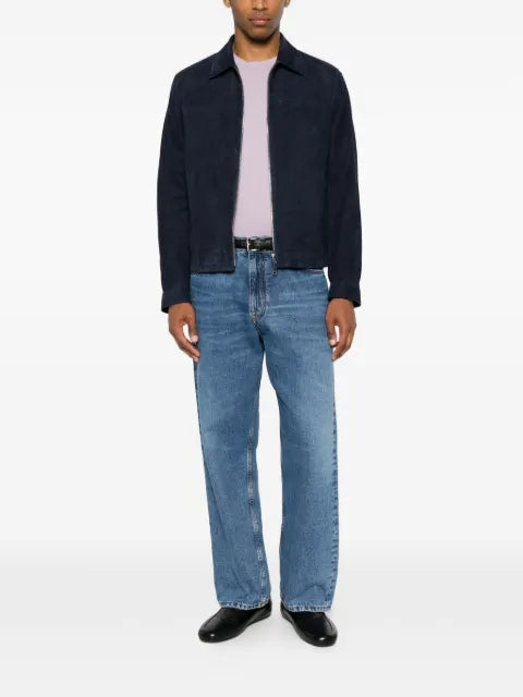 Zegna suede zip-up jacket