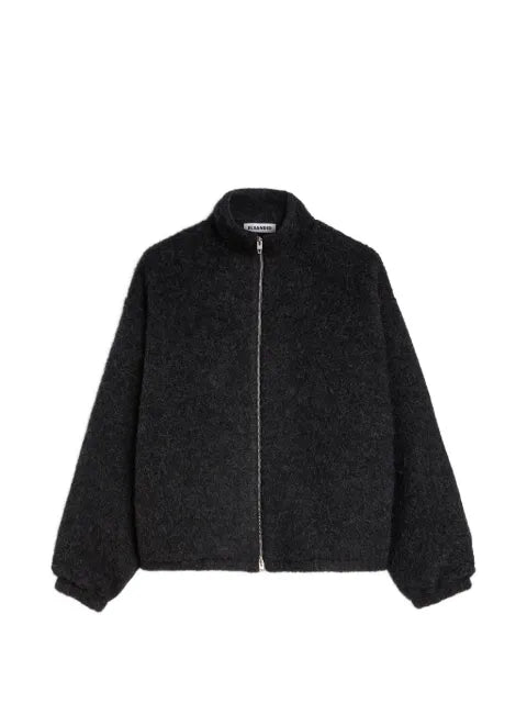 Jil Sander wool fleece zip-up sweatshirt