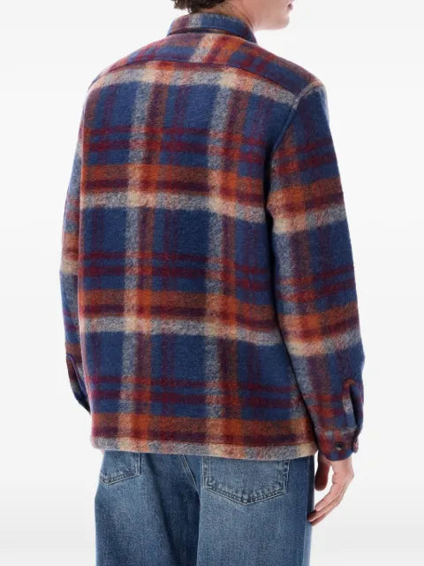 Portuguese Flannel Parker check-pattern shirt jacket