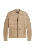 Polo Ralph Lauren quilted-panel ribbed zipped cardigan