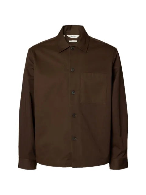 SELECTED shirt jacket in heavyweight twill