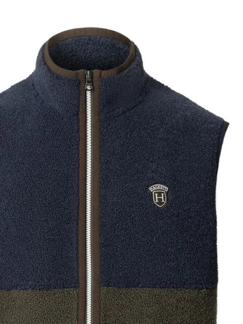 Hackett London colour-block fleece-texture gilet