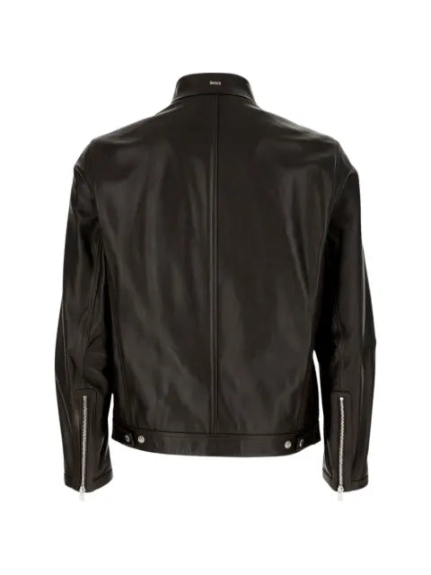 BOSS zip-up leather jacket
