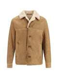 Salvatore Santoro shearling-collar button-up jacket