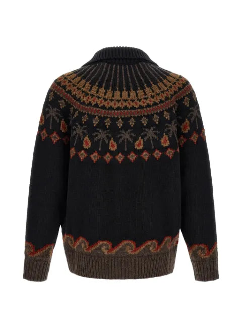 Alanui Fair Isle jacquard-knit cardigan