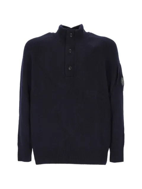 C.P. Company lambswool half button Lens sweater