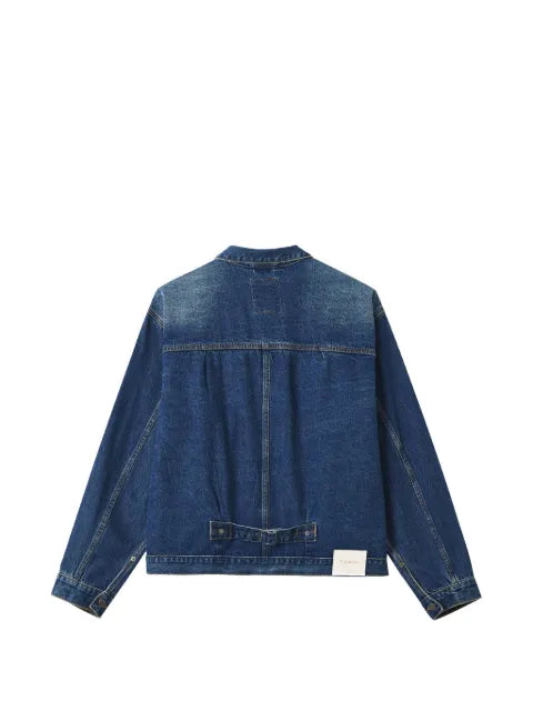 CHOCOOLATE faded-effect patch-pocket denim jacket
