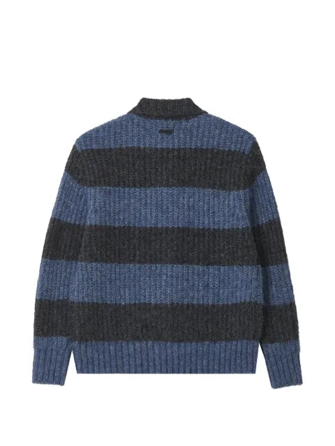 izzue striped chunky-knit cardigan
