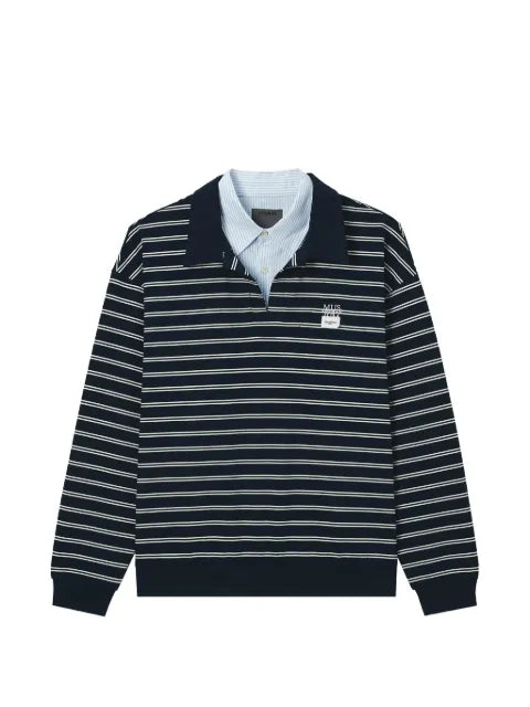 Musium Div. striped layered-effect sweatshirt