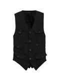 Yohji Yamamoto multi-pocket wool vest