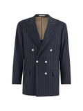 Brunello Cucinelli chalk-stripe double-breasted blazer