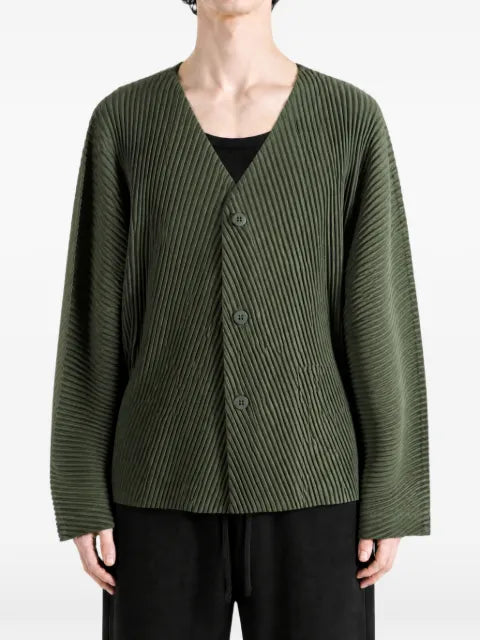 Homme Plissé Issey Miyake Slash plissé-effect cardigan