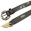 Y2K Punk Phoenix Candle Tip Belt 2.8cm Snake Metal Buckle Unisex