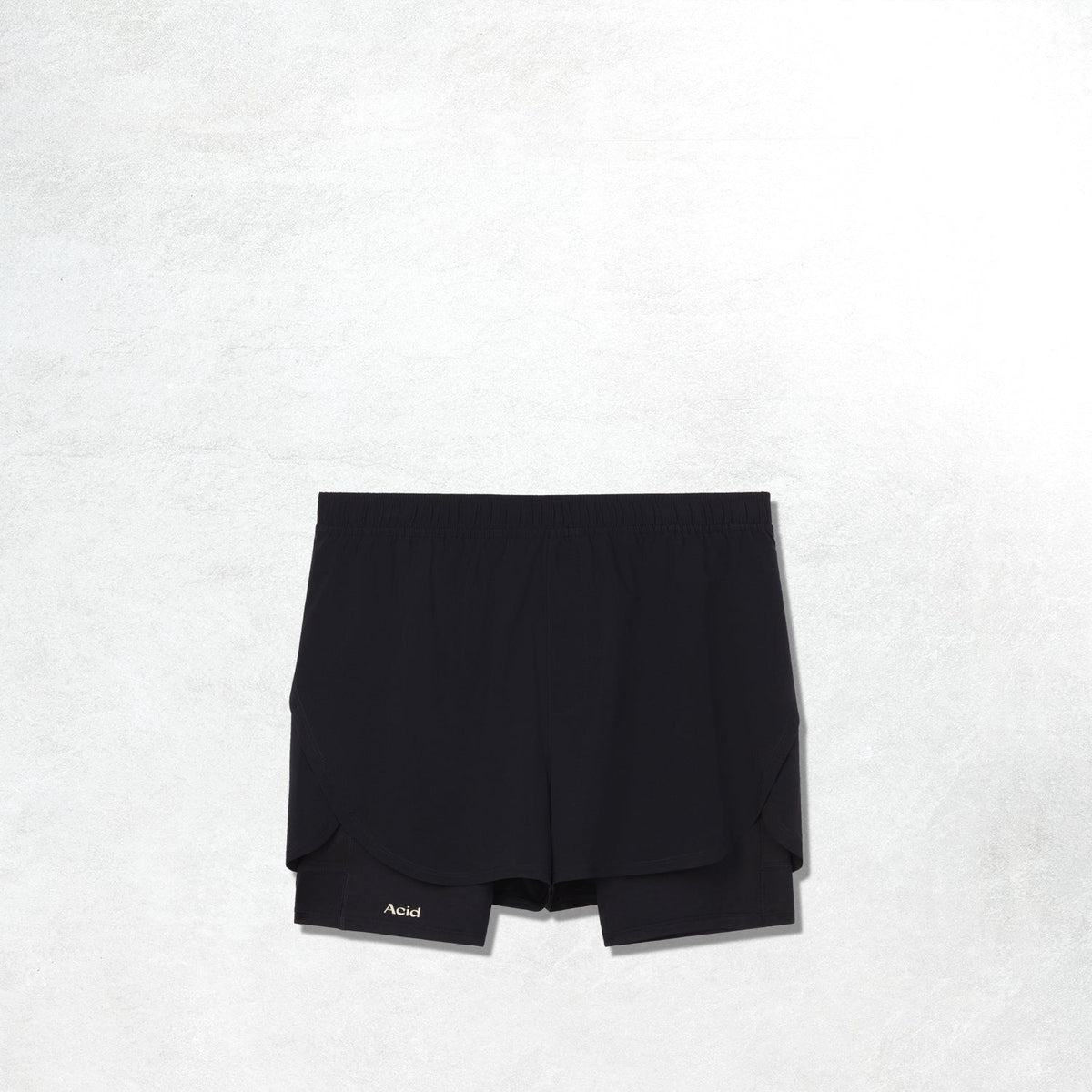 Acid Running 2-in-1 Shorts - Black