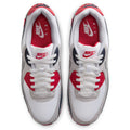 Men's Nike Air Max 90 White/Cool Grey-University Red (DM0029 117)