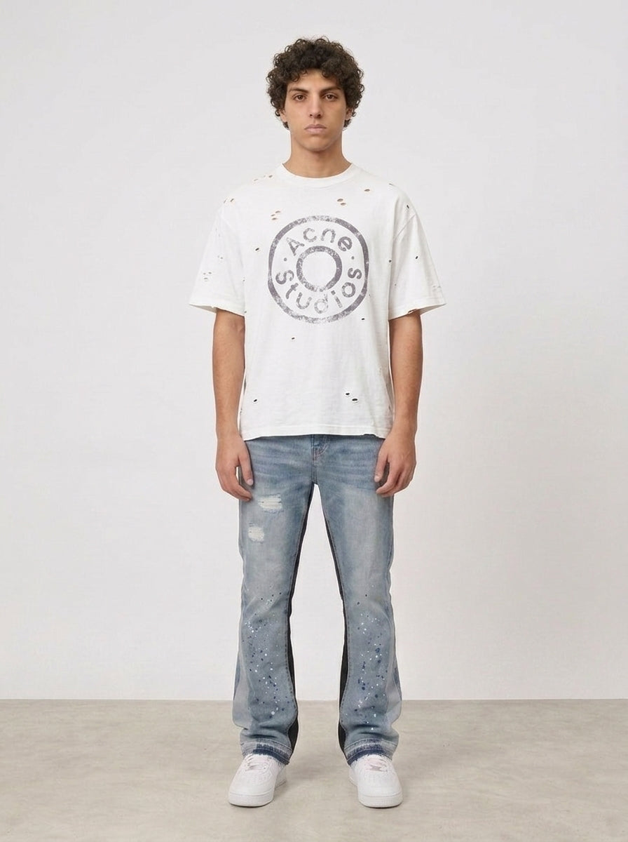 Acne Studios Distressed Logo T-Shirt