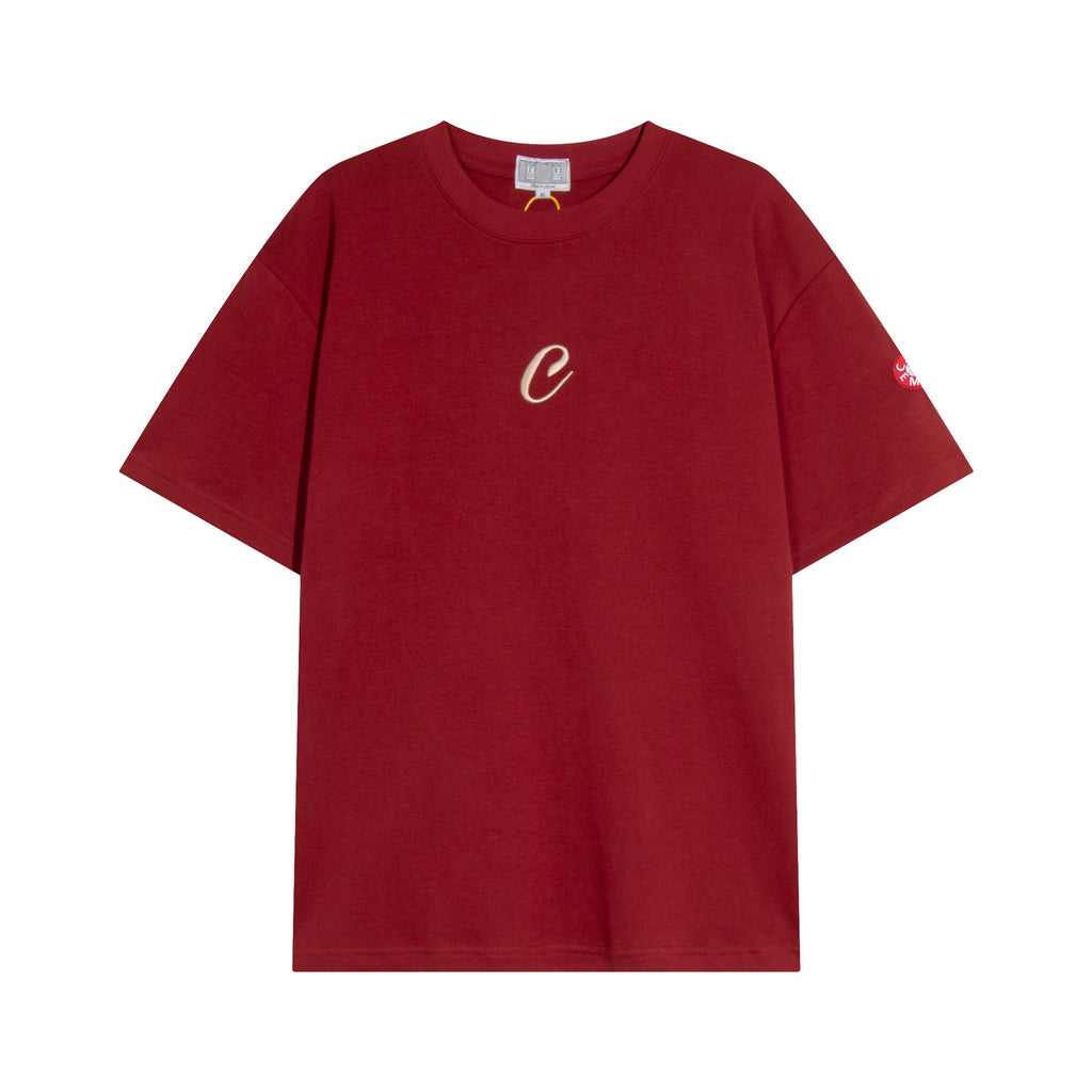 Cav Empt Embroidered Letter Short Sleeve Crew Neck T-Shirt Unisex