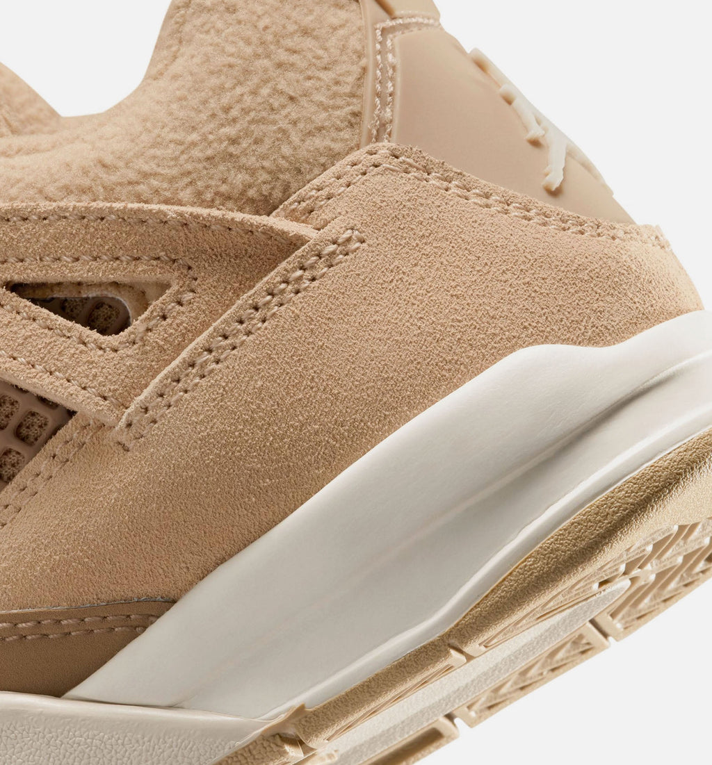 Air Jordan 4 Retro Cozy Girl Preschool Lifestyle Shoes - Hemp/Light Orewood Brown