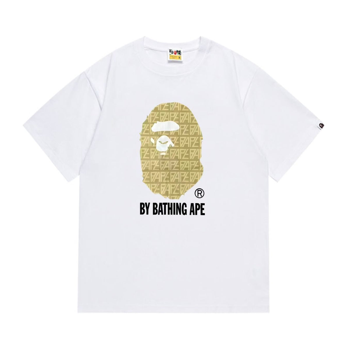 BAPE Gold Ape Head Graphic T-Shirt