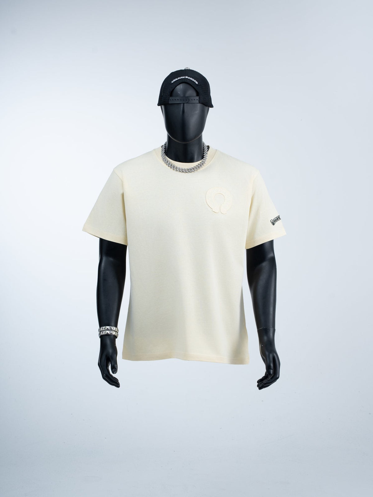 Chrome Hearts Cream Horseshoe Graphic T-Shirt