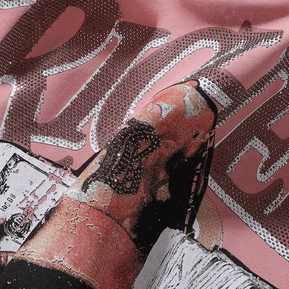 BKYS Revival Rhinestone Terry Cropped T-Shirt