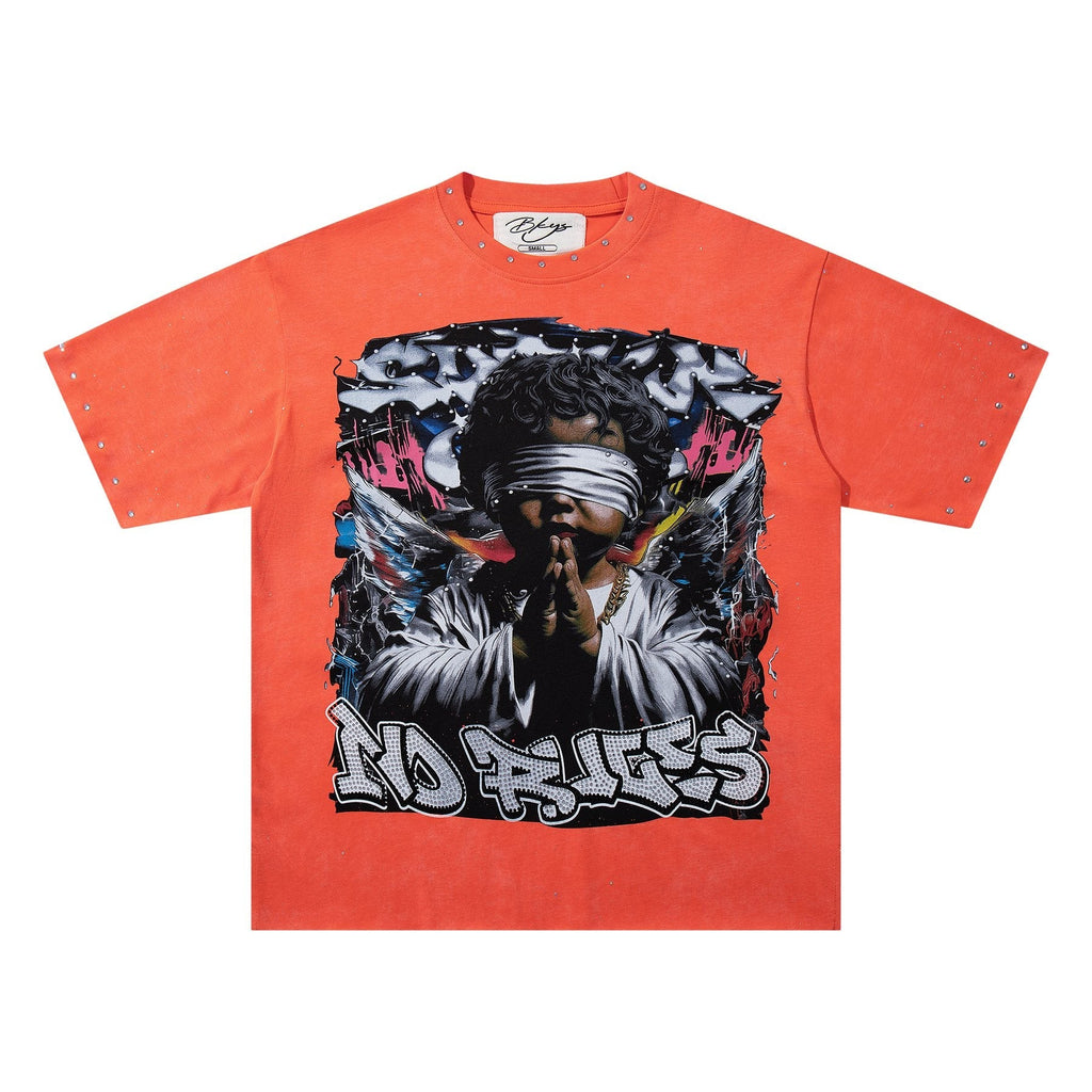 BKYS Revival Rhinestone Portrait Graphic T-Shirt