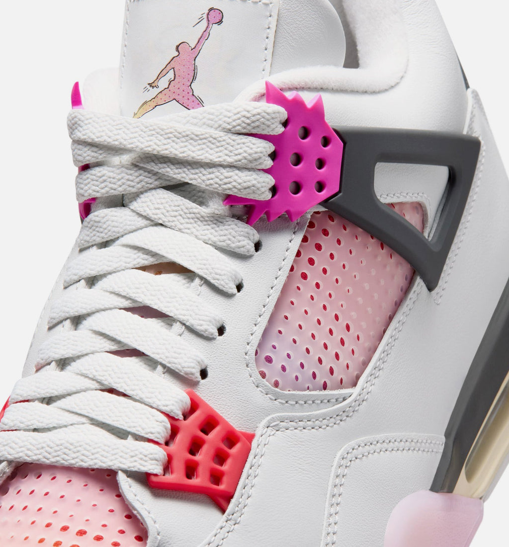 Air Jordan 4 Retro Comic – Men's Lifestyle Shoe in Off White/Fire Pink/Anthracite