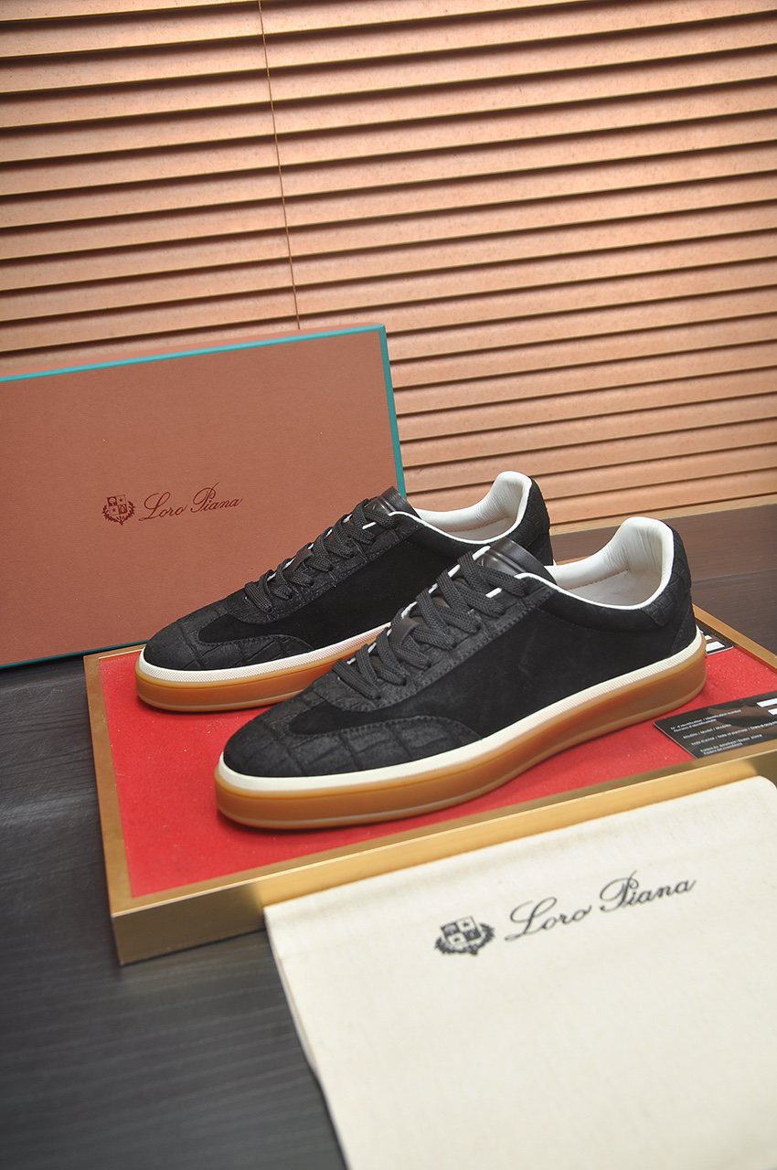 Loro Piana Low-Top Gum Sole Sneakers