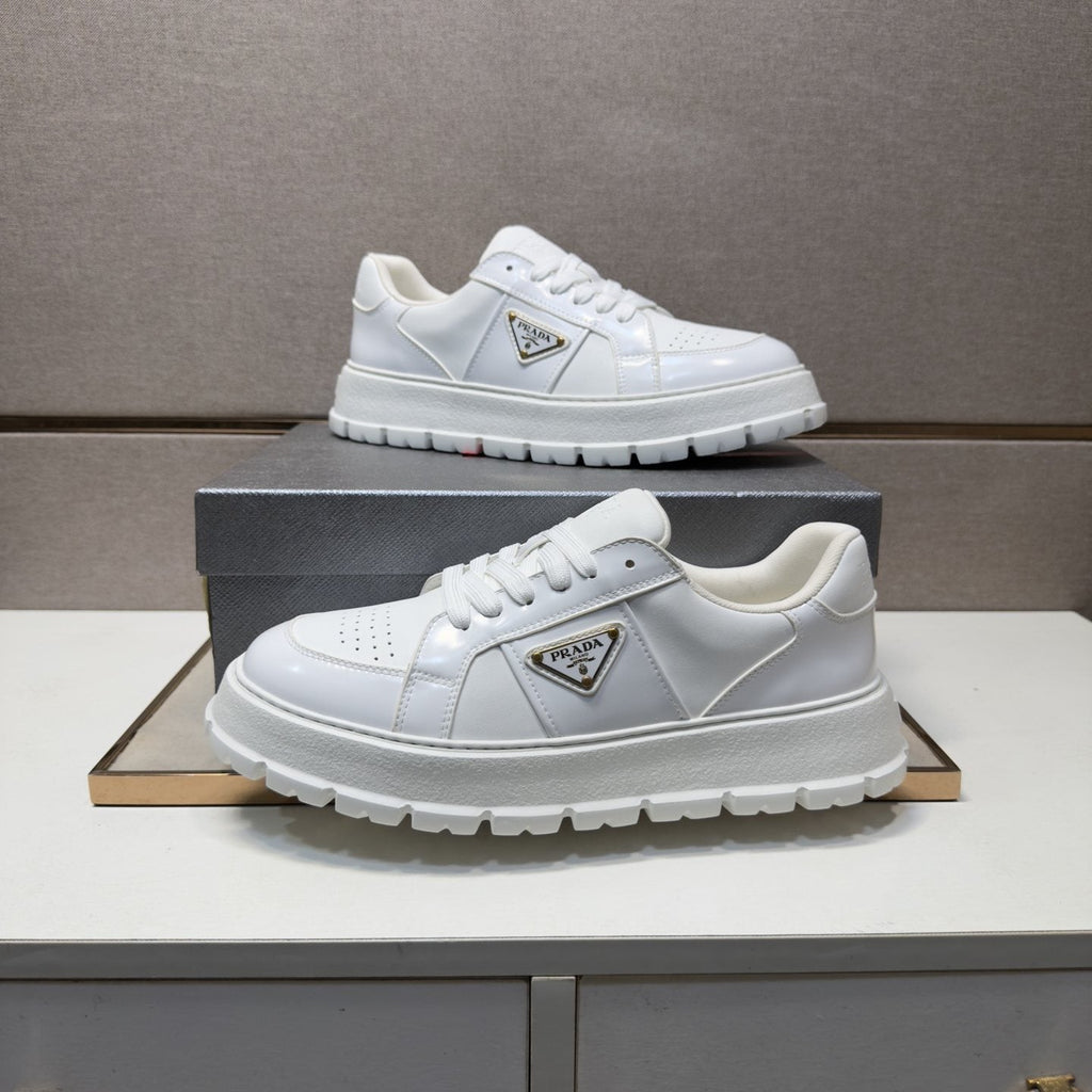 Prada Men's Paneled Low-Top Sneakers - Thick Lugged Outsole