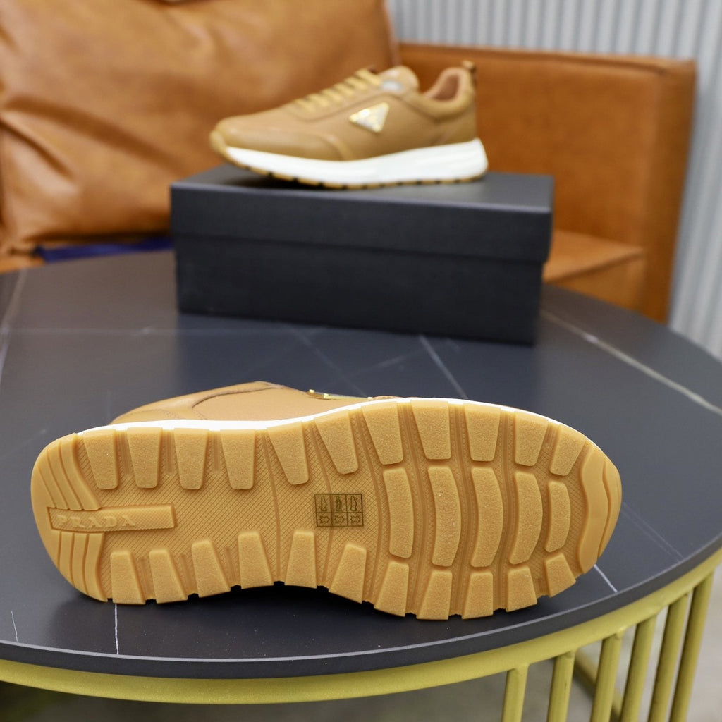 Prada Leather Lace-Up Sneakers