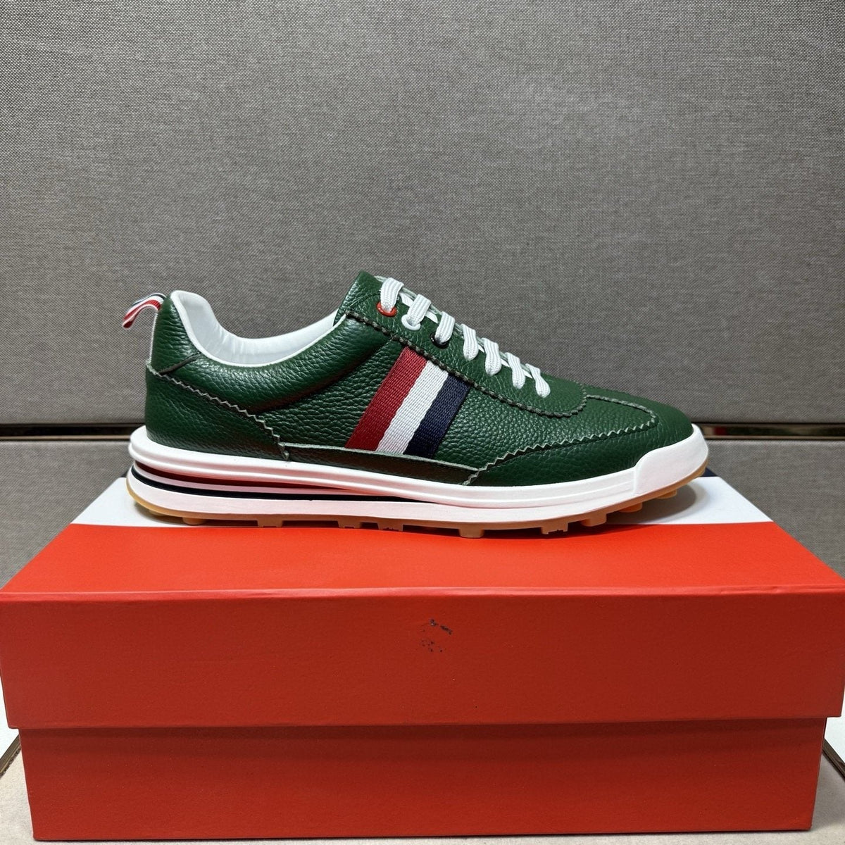Thom Browne Men's Stripe Low-Top Sneakers