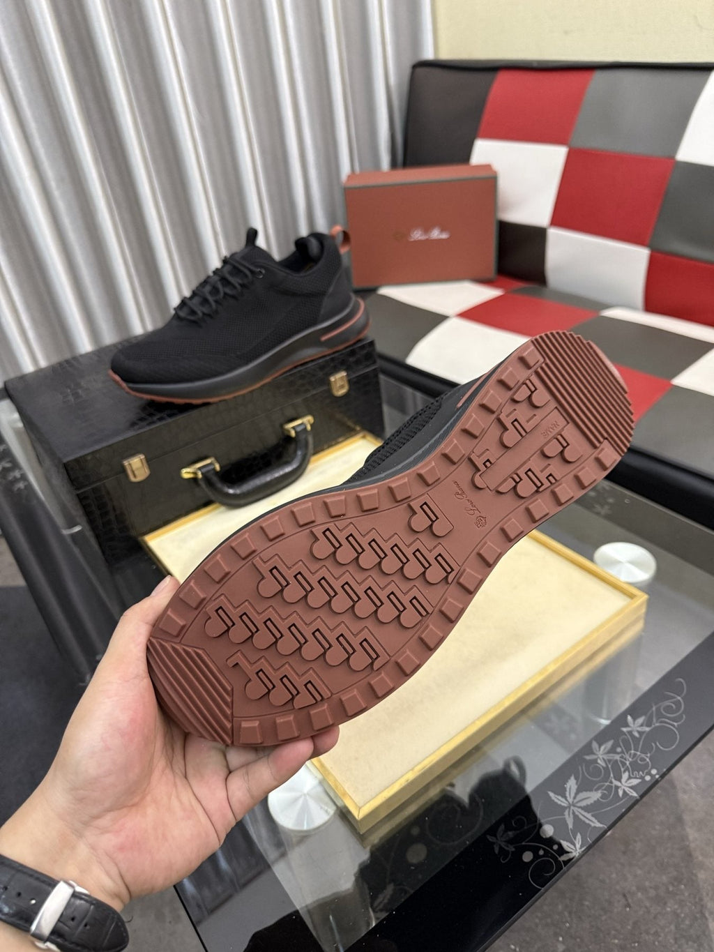 Mesh Lace-Up Low-Top Sneakers