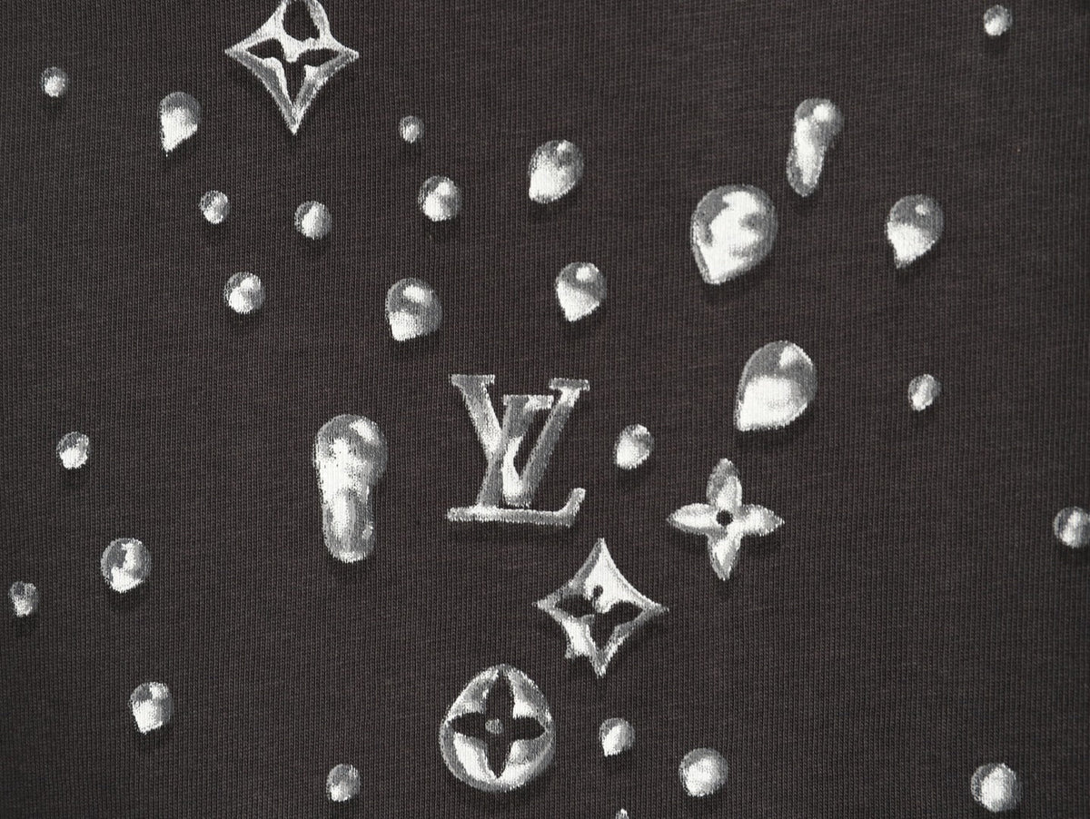 Louis Vuitton Scattered Monogram-Style Graphic T-Shirt - Dark Charcoal